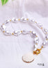 Boho Necklace, White Peal Sea Shell